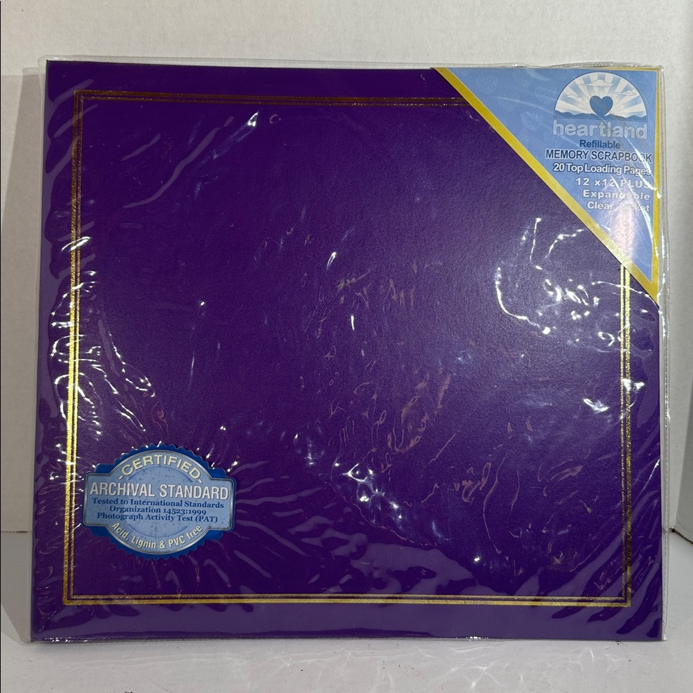 Heartland Purple 12 x 12 Archival Memory Scrapbook Album